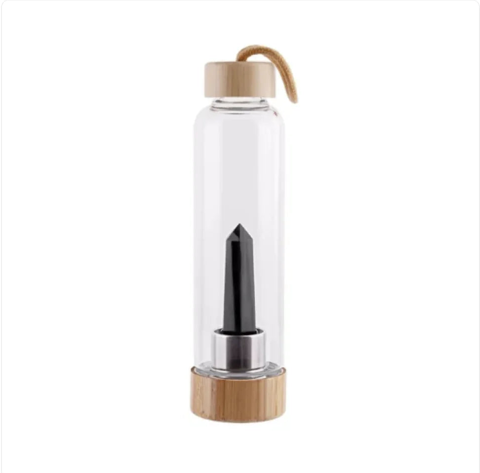 SlimGems Crystal Bamboo Water Bottle