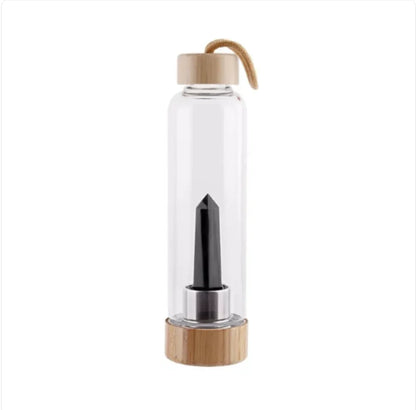 SlimGems Crystal Bamboo Water Bottle