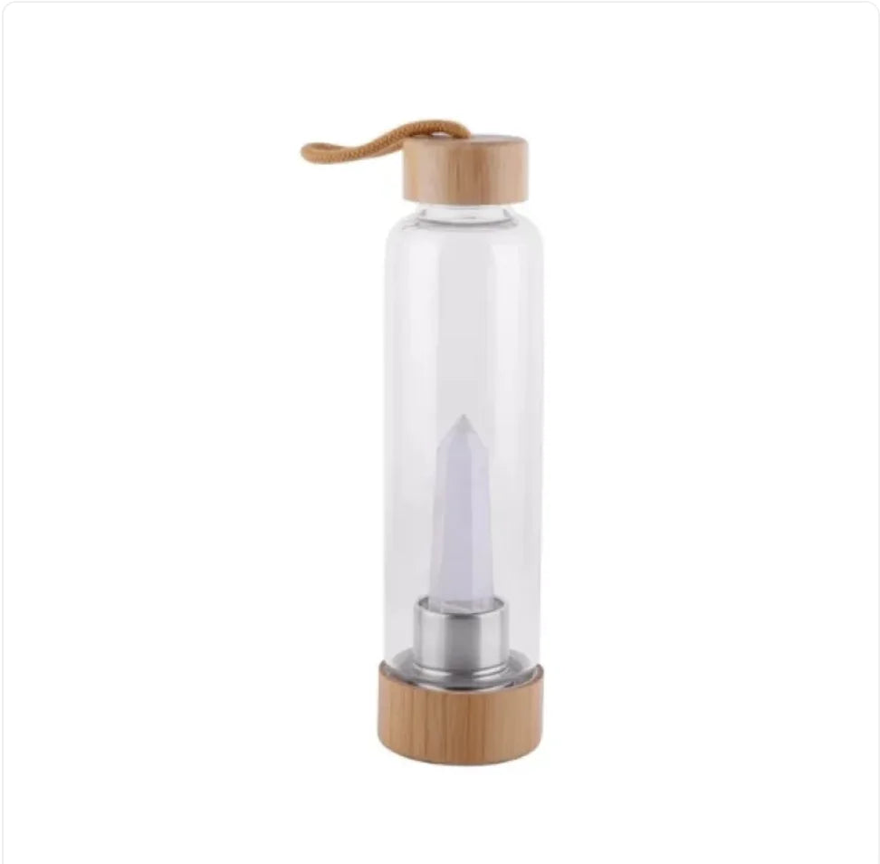 SlimGems Crystal Bamboo Water Bottle