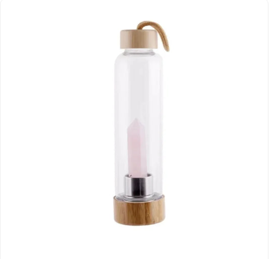 SlimGems Crystal Bamboo Water Bottle