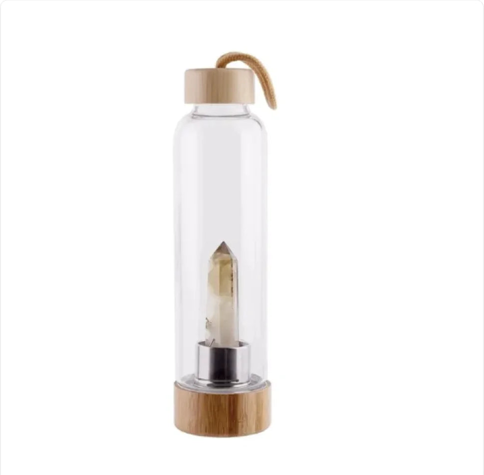 SlimGems Crystal Bamboo Water Bottle