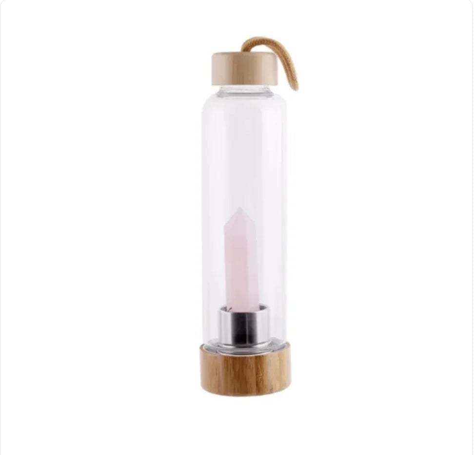 SlimGems Crystal Bamboo Water Bottle