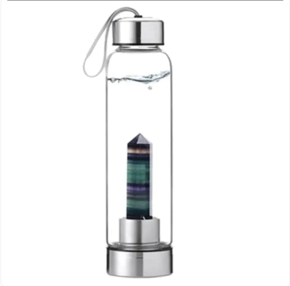 SlimGems Crystal Bamboo Water Bottle